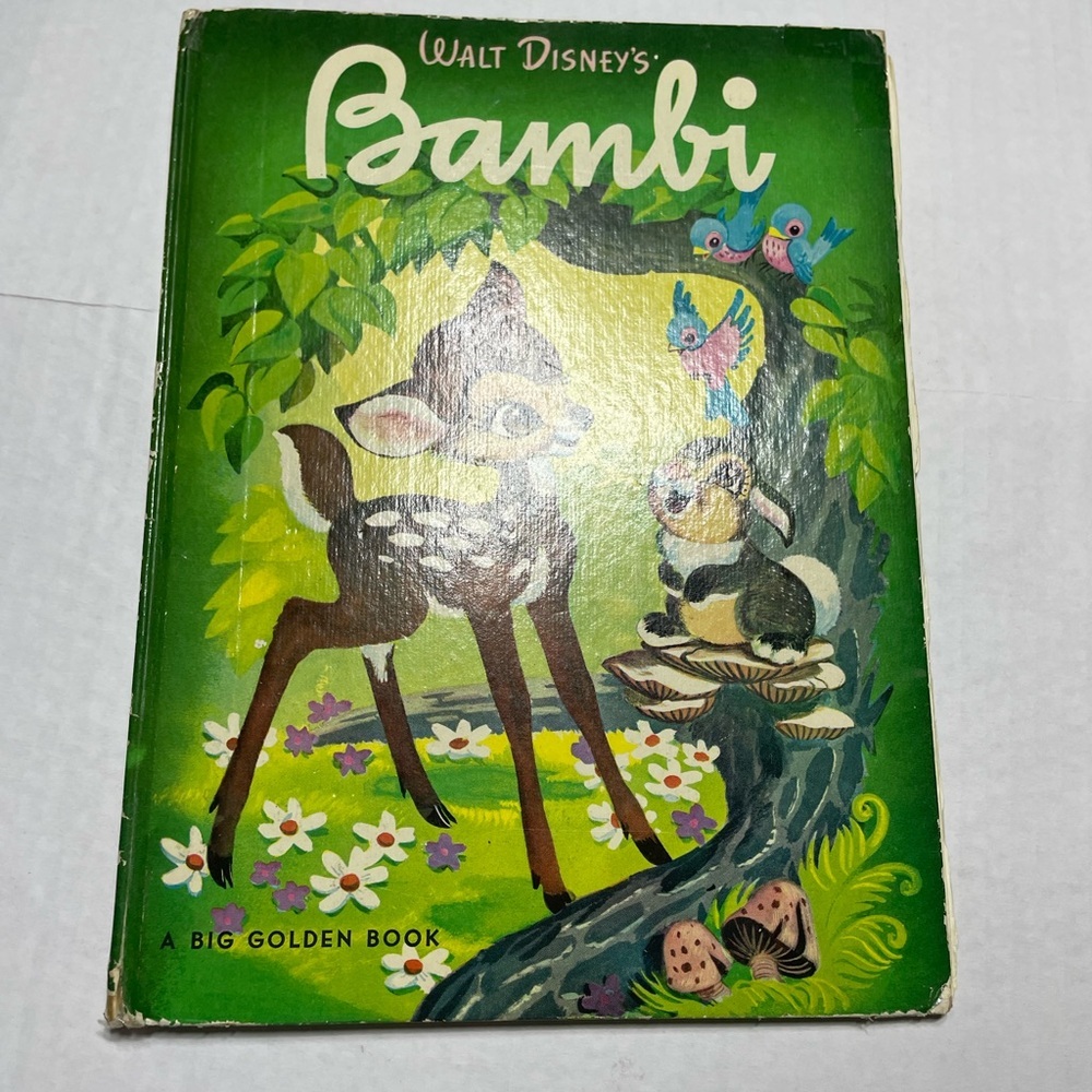 Vintage Walt‎ Disney's Bambi Big Golden Book 1949